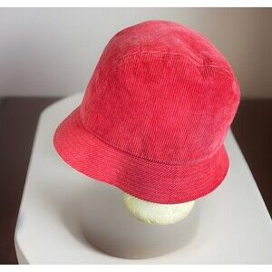 Express Bucket Hat Women Size S/M Berry Pink Corduroy Fully Lined Animal Print